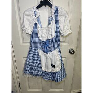 Dorothy Wizard of Oz Costume Blue Gingham Dress Apron Halloween